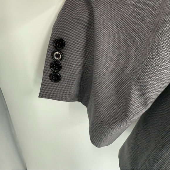 Ralph Ralph Lauren Men's Gray Microcheck 100% Wool Sport Blazer Size 48 R - Picture 5 of 8
